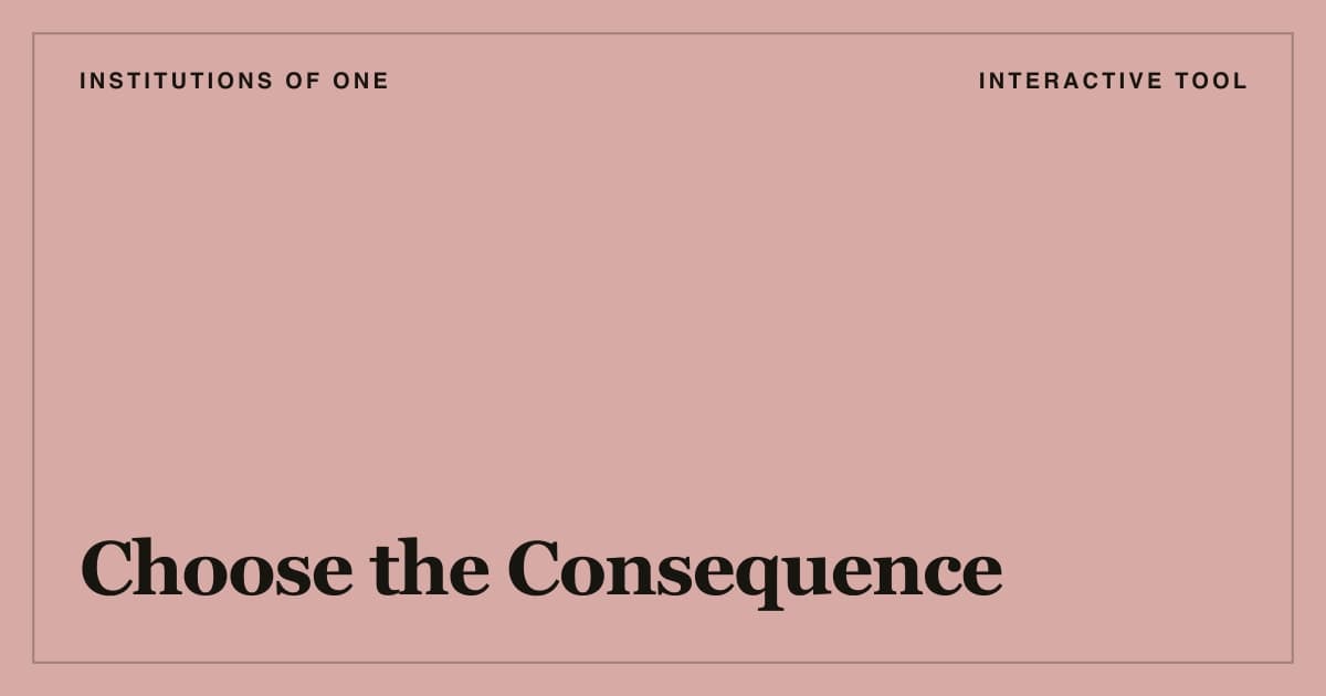 Cover for the Choose the Consequence tool