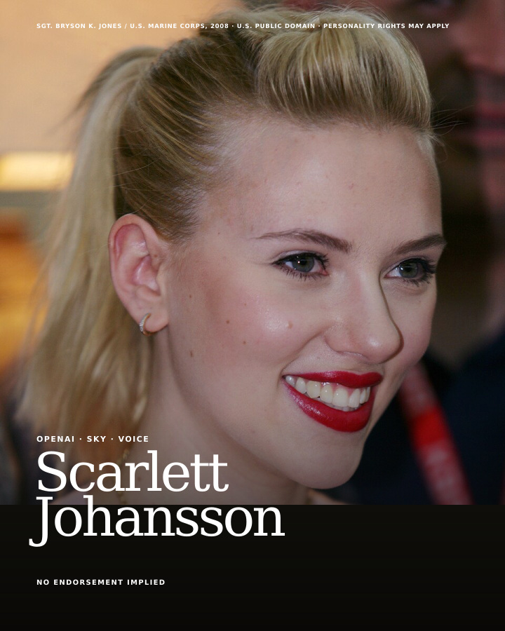 Cover artwork for P06, OpenAI · Scarlett Johansson · Sky